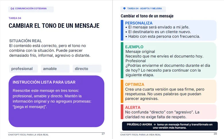 Páginas internas en dispositivos digitales